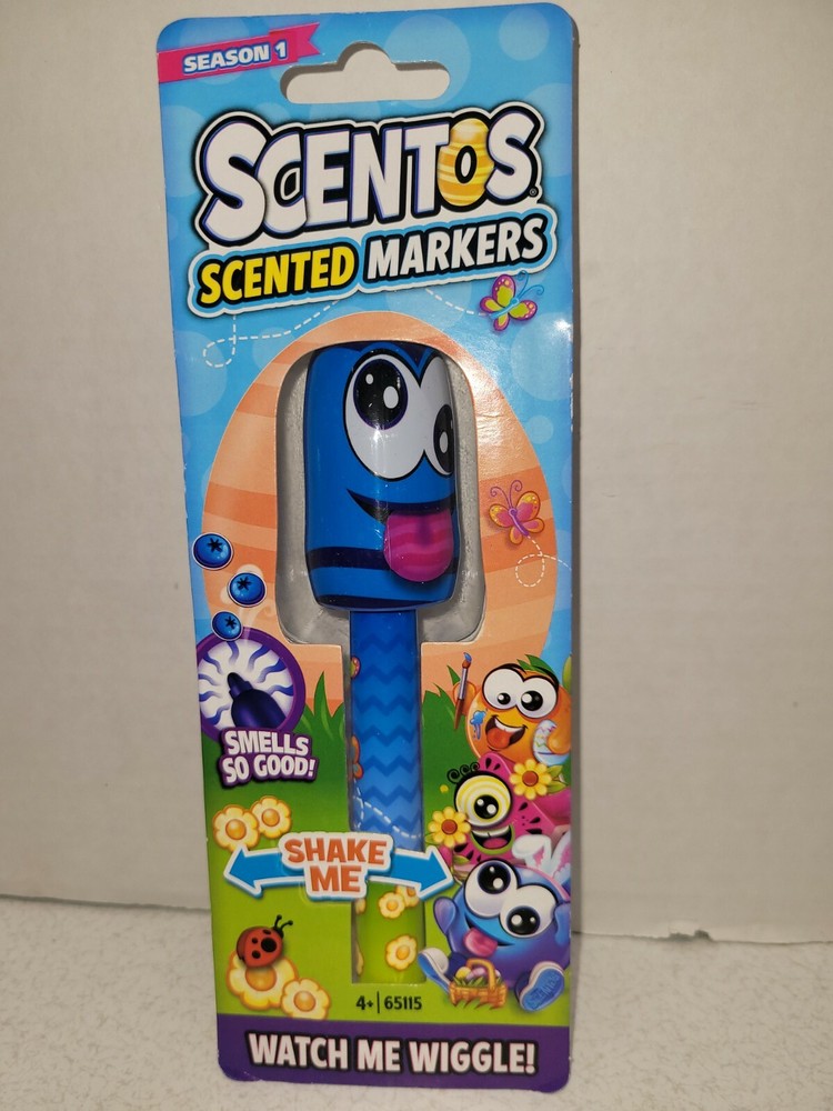 Scentos Wiggle Top Blueberry Scented Marker Bobble Head WeVeel Blue Season 1