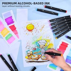 Alcohol Marker Pens Set Dual Tip 12 168 Colors Art Sketch Drawing Markers