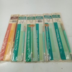 Robert Simmons Fabric Master Paint Brushes Set of 6 Acrylic /Oil/Watercolor