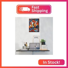 Underwater World Paint by Numbers for Adults and Children,Sea clownfish DIY Acry