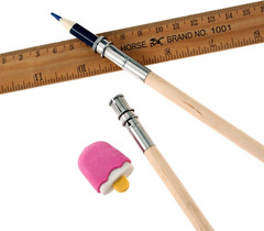 12 Pieces Wooden Pencil Extenders Art Pencil Lengthener Crayon Extension with Al