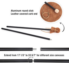 Mahl Stick for Steadying Painter Hand, 33 6/7 Inches in Length Aluminum Rod with
