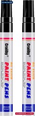 Black Paint Markers, 2 Pack Oil-Based Waterproof Quick Dry Permanent Paint Pen S
