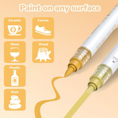 Guangna 12 Skin Tone Dual Tip Acrylic Paint Markers, Brush Tip & Chisel Tip Acry