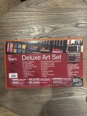 Darice Studio 71 Deluxe Art Set 80-Piece Mixed Media Paint Set in Case