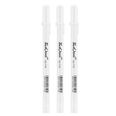 3Pcs 0.8mm White Ink Marker Pen Fine Tip Writing Drawing Sketching Painting Tool