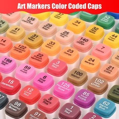Alcohol Markers Set 120 Colors with Case & Holders, Dual Tips Art Coloring Ma…