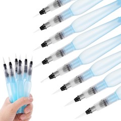 Prasacco 8-Piece Watercolour Brush Pens – Refillable 15cm/5.91inch, Blue
