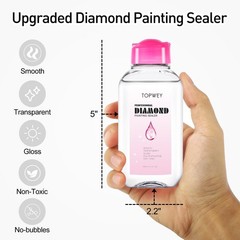 Topwey Diamond Painting Accessories, Glue for Art, 125ml x 2, Clear