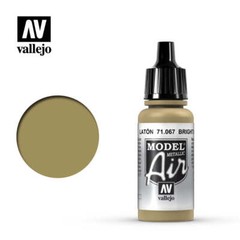 Vallejo 71067 Model Air Bright Brass (Metallic) Acrylic Paint 17ml – US