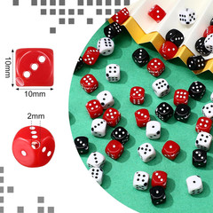 90 Piece Acrylic Dice Beads 10Mm Dice Beads Bulk, Casino Games Birthday Party Su