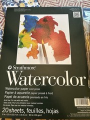 Strathmore Watercolor Paper Pad – Multicolor Cover Artwork With Brushes
