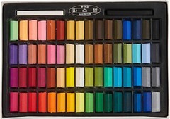 MUNGYO B441R078-7003A Non Toxic Square Chalk, Soft Pastel – Assorted (64 Pack)