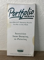 Vintage 1997 PORTFOLIO SERIES AQUA SKETCH DRAWING PENCILS WATER SOLUBLE 6B-