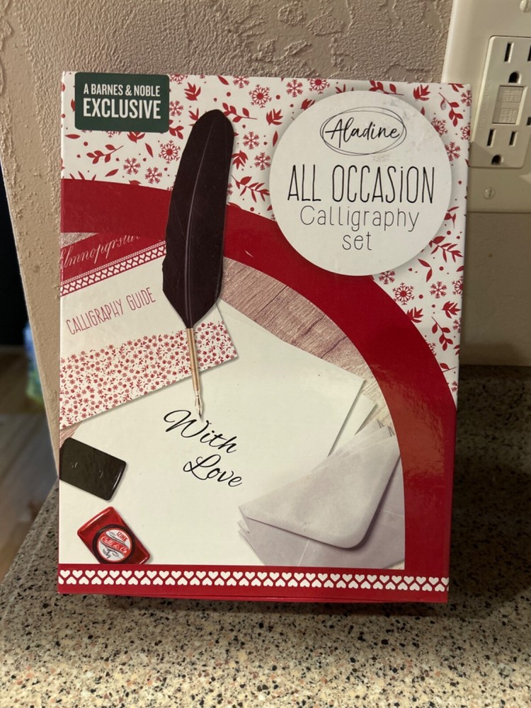 Aladine All Occasion Calligraphy Set Feather Quill and Ink Barnes & Noble