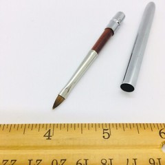 1Pc Triangular Tip Nail Makeup Art Brush #1 Metal Handle 100% Red Kolinsky Sable