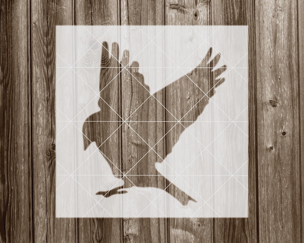 Bird Stencil, Durable Handmade Mylar Reusable Craft Painting Template, 2197