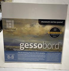 8”x8” Ampersand Gesso board Flat 1/8″ Panel Museum Series Panel NEW. IN