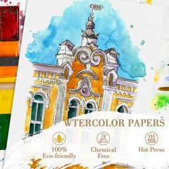 100PCS 5×7 Watercolor Paper Bulk, 140lb/300g Cold Press 5×7, White-100pcs