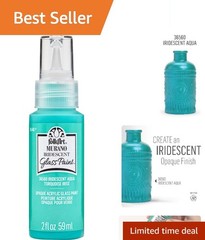 Aqua Iridescent Glass Paint – 2 oz Murano Acrylic for Stunning DIY Decor