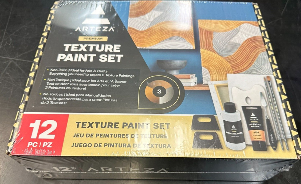 ARTEZA TEXTURE PAINT SET 12PC ARTZ-4886