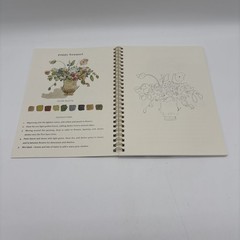 Watercolor Workbooks, 12 Colors Water Color Books Paint with palette Flowers