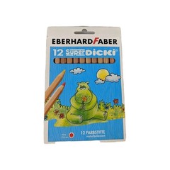Eberhard Faber Colored Pencils Set of 12 Farbstifte Super Dicki 6 mm NEW NIP