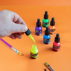 Mont Marte Acrylic Ink Premium 6pc x 20ml (0.7 US fl.oz), Acrylic Inks for Ar…