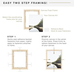 Canvas Float Frames 8×10 Frame, Natural Woodgrain for Finished Canvases Vertical
