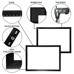HSK A3 LED Artist tracing Light Box Copy Table, Adjustable High Brightness Li…