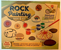 Rock Painting Book and Kit with Full-Color Book Stones and Paint Mud Puddle