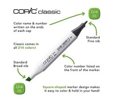 Copic Classic Alcohol-Based Markers 36 Piece Set Basic Replaceable Nibs Refill
