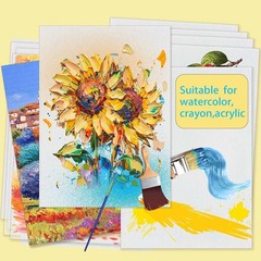 20 PCS Watercolor Paper Pad 140lb/300gsm Cold Press Art Supplies 9×12 Inch