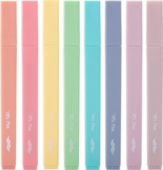 Mr. Pen- Aesthetic Cute Pastel Highlighters Set, 8 Pcs, Chisel Tip, Candy Colors