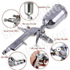 Pro Magic Spray Gun Sprayer Airbrush Alloy Painting tool 0.5mm Nozzle 150ml set