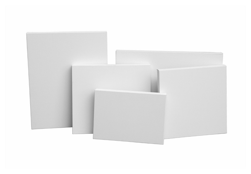 Gallery Wrapped Art Canvas. Blank and ready for painting, 1 1/2″ depth, (6 pack)