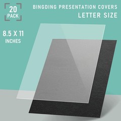 8 Mil PVC Binding Presentation Covers, COIDEA Clear Report Covers for Binding,