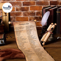 1 Pcs Blank Scroll Paper with Wood Rods for Naughty or Nice List, Writing, Weddi