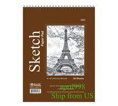 BAZIC Top Bound Spiral Premium Sketch Pad 6″ x 8″, 50ct/book #5043