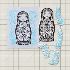 2 PCS 6×6 Inch White Rubber Carving Block Easy Cut Soft Linoleum Printmaking
