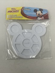 Disney Junior Mickey Artist Painter Plastic Paint Trays 6 pack new