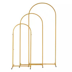 (5.9 Ft.+4.9 Ft.+3.9 Ft.) 3-Piece Set Wedding Arc Top Iron Art Wedding Iron Arch