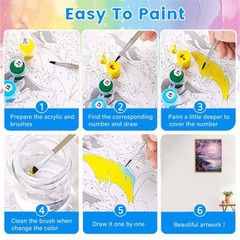 bleihum Paint by Numbers Kit for Adults, Cherry Blossom Adult Paint by Number…