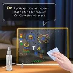 LED Note Board with 7 Colors, Includes Adapter, 13″x10″ Led Drawing Board for…