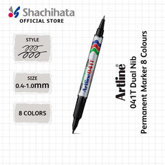 Artline EK-041T Twin Tip Permanent Markers 8pcs for Home Office And School Tasks