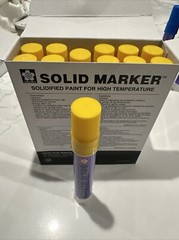 Sakura Solid Paint Markers YELLOW XSC-3 BOX OF 12 ( STREAKS, GREASE PENS)