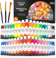 Watercolor Paint Set, 36 Colors Watercolor Paint in Tubes (12Ml Each) with 3 …