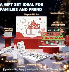 LED Drawing Board -13.7” X 10″ Doodle Glow Board – New