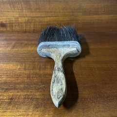 Large Vtg Morck Paint Brush Old Wooden Handle Steampunk Horsehair Farmhouse