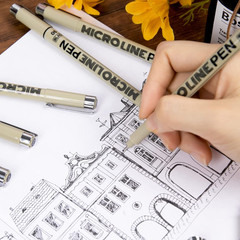 Micro-Pen Fineliner Ink Pens, 12 Pack Black Micro Fine Point Drawing Pens Waterp